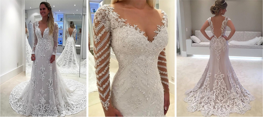 vestido de noiva 2018 sereia