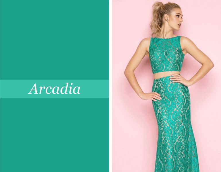 Tendências para vestidos de festa: Arcadia