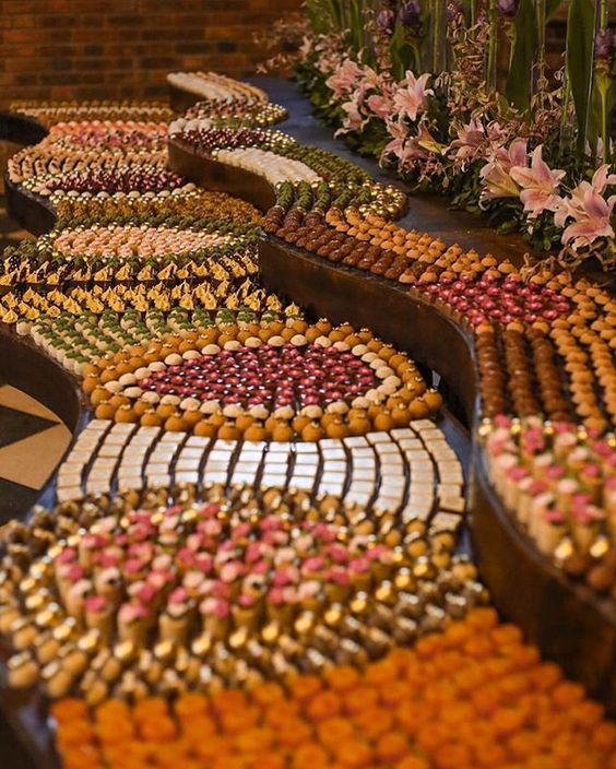 Mesa mosaico de doces