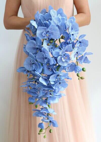 Buquê de orquídeas azuis