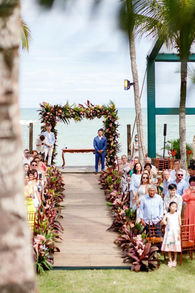 casamento rustico na praia altar